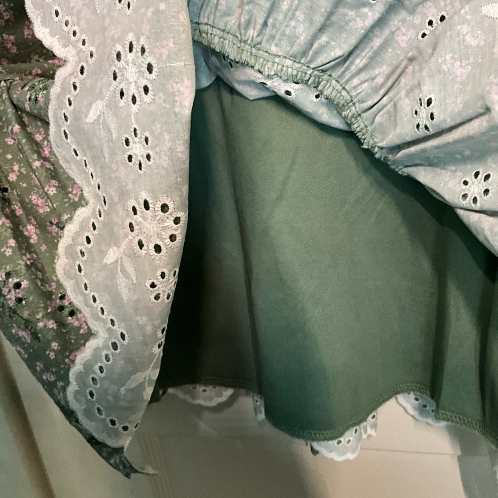 Altar'd State Green Floral Eyelet Dress - Picture 6 of 10